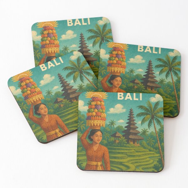 Item preview, Ubud Bali Rice Terraces with Balinese Temple designed and sold by Aryabek.