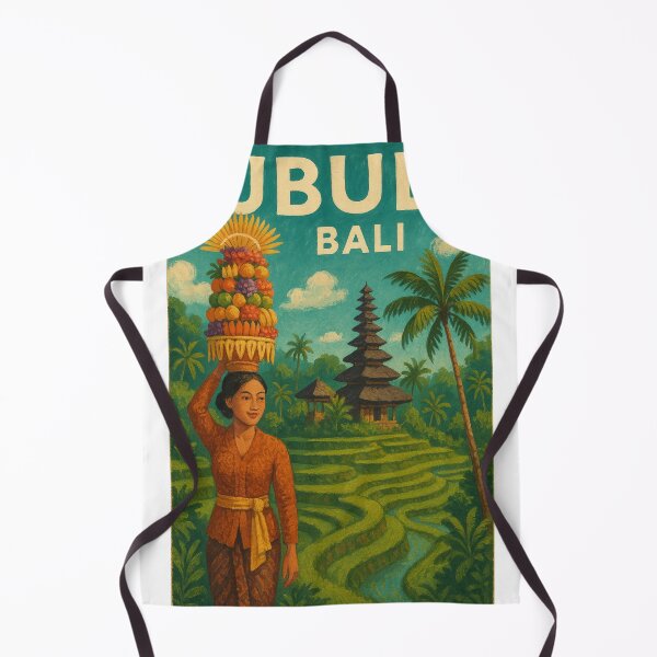 Item preview, Ubud Bali Rice Terraces with Balinese Temple designed and sold by Aryabek.