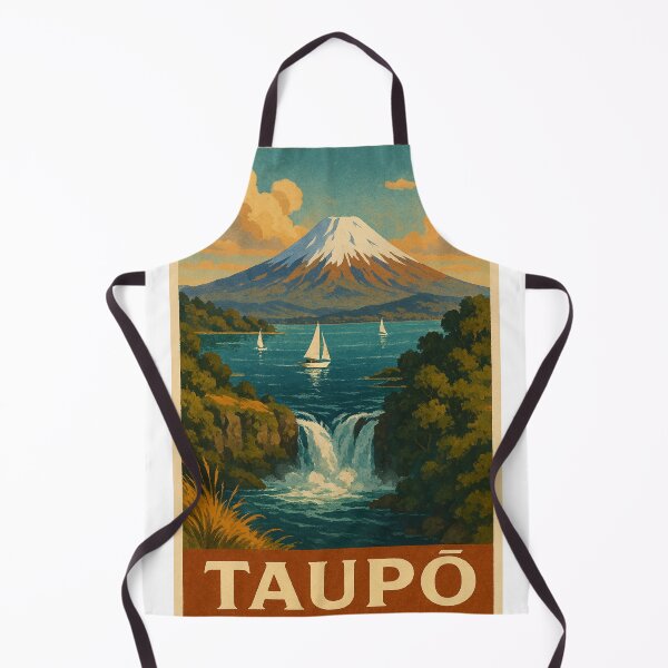 Item preview, Lake Taupō Huka Falls and Snow-Capped Tongariro Mountains designed and sold by Aryabek.
