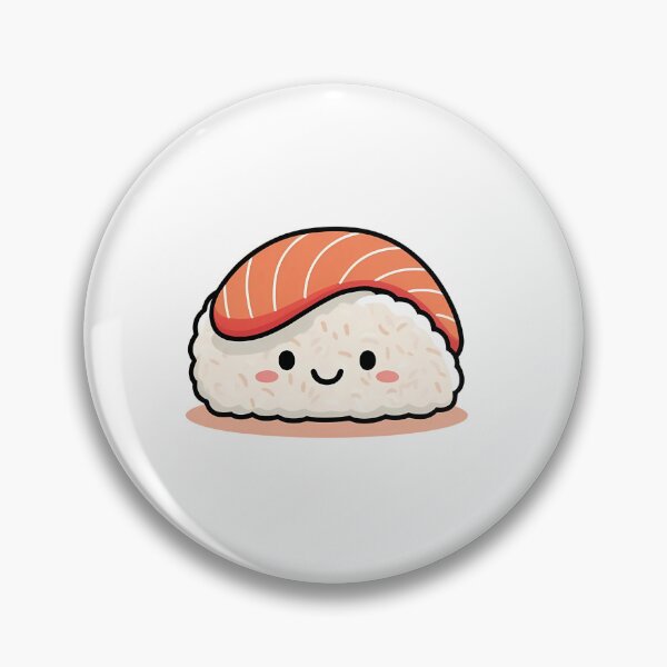 Item preview, Nigiri Sushi Kawaii Salmon Nigiri Japanese Food Illustration designed and sold by SaavedraDesign.