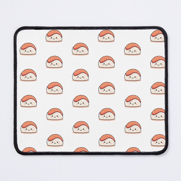Item preview, Nigiri Sushi Kawaii Salmon Nigiri Japanese Food Illustration designed and sold by SaavedraDesign.