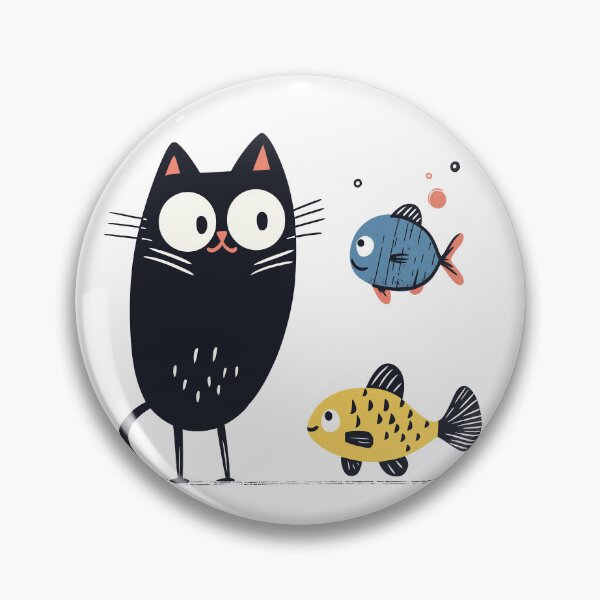 Item preview, Aquatic Stare-Down: A Serious Conversation Amongst Fins and Whiskers designed and sold by studio902.