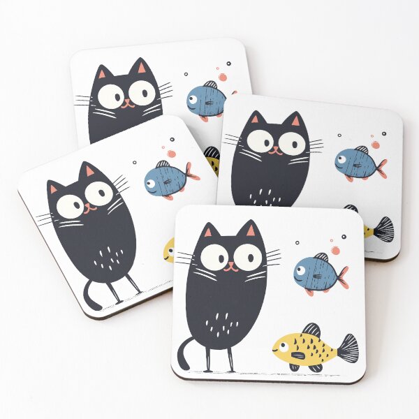 Item preview, Aquatic Stare-Down: A Serious Conversation Amongst Fins and Whiskers designed and sold by studio902.