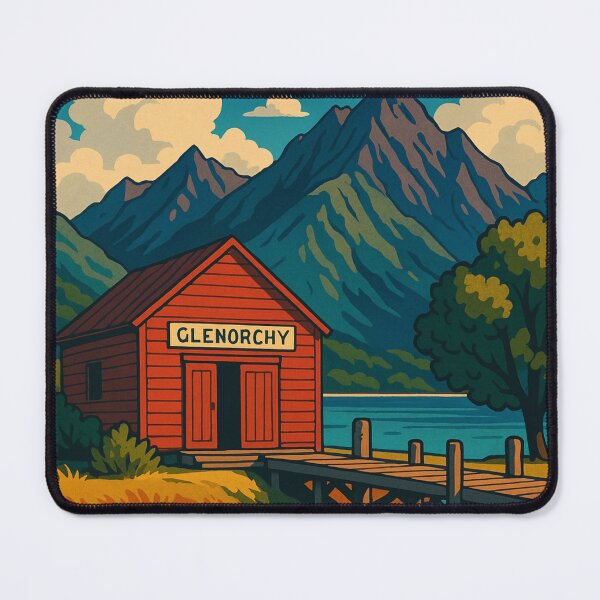 Item preview, Glenorchy Wharf on a Still Alpine Morning designed and sold by Aryabek.