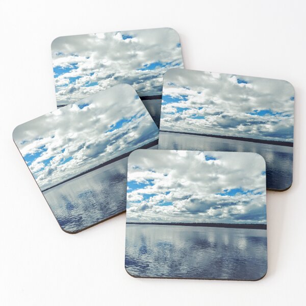 Item preview, Photograph of cloudy sky reflected over water designed and sold by MindfulArtSandy.