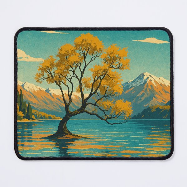 Item preview, The Lone Tree of Lake Wanaka in Autumn Glow designed and sold by Aryabek.