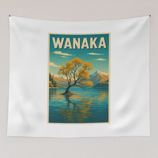 Item preview, The Lone Tree of Lake Wanaka in Autumn Glow designed and sold by Aryabek.