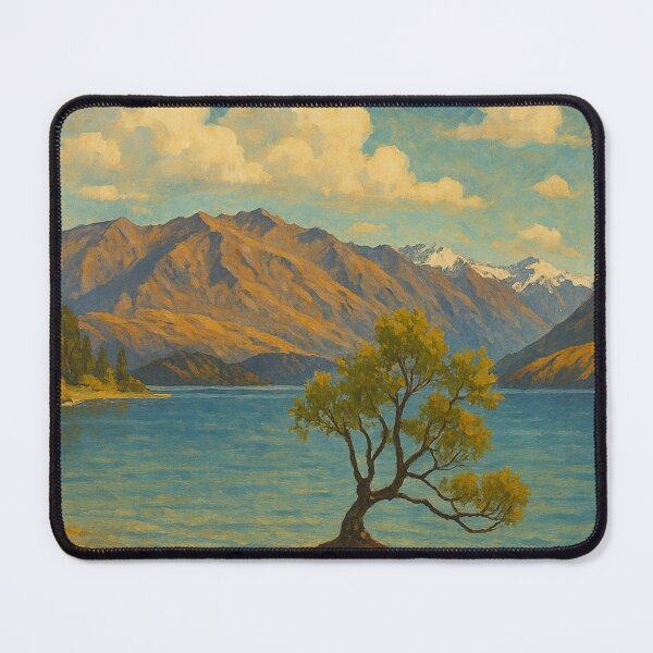 Item preview, Wanaka Tree Framed by Southern Alps and Summer Light designed and sold by Aryabek.