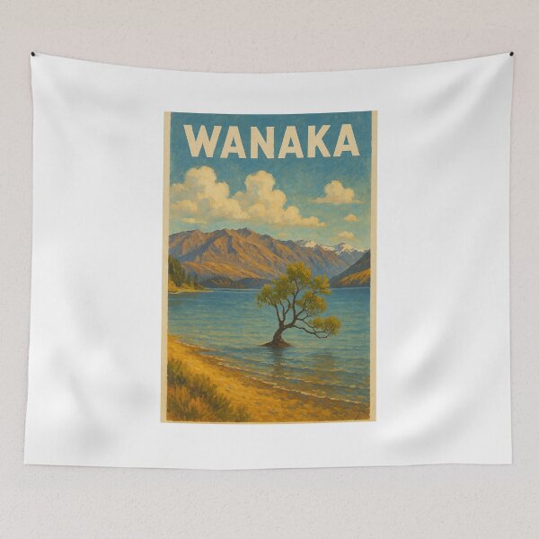 Item preview, Wanaka Tree Framed by Southern Alps and Summer Light designed and sold by Aryabek.