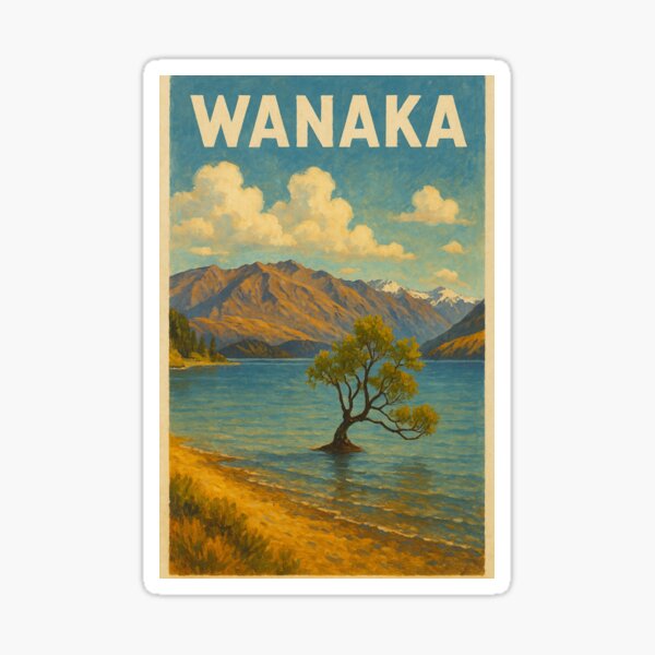 Item preview, Wanaka Tree Framed by Southern Alps and Summer Light designed and sold by Aryabek.