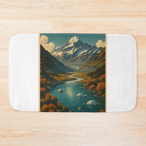 Artikelvorschau, Aoraki Mount Cook spiegelt sich im Gletschersee entworfen und verkauft von Aryabek.