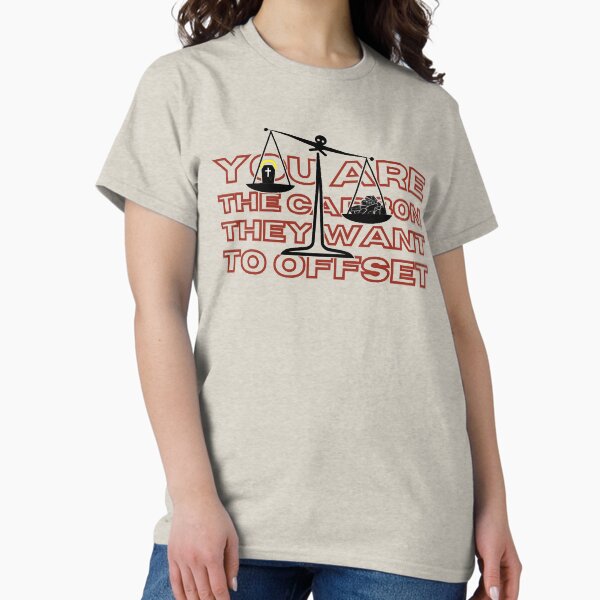 Item preview, “You Are the Carbon They Want to Offset” – Climate Satire Poster/Sticker/Apparel designed and sold by CherryGallery.