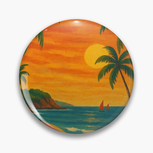 Item preview, Goa Seaside View with Umbrella, Palms, and Boat designed and sold by Aryabek.