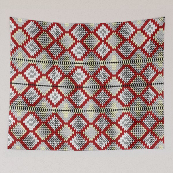 Item preview, Vintage Knit Diamond Pattern - Cozy Winter Texture designed and sold by HattayaSra.