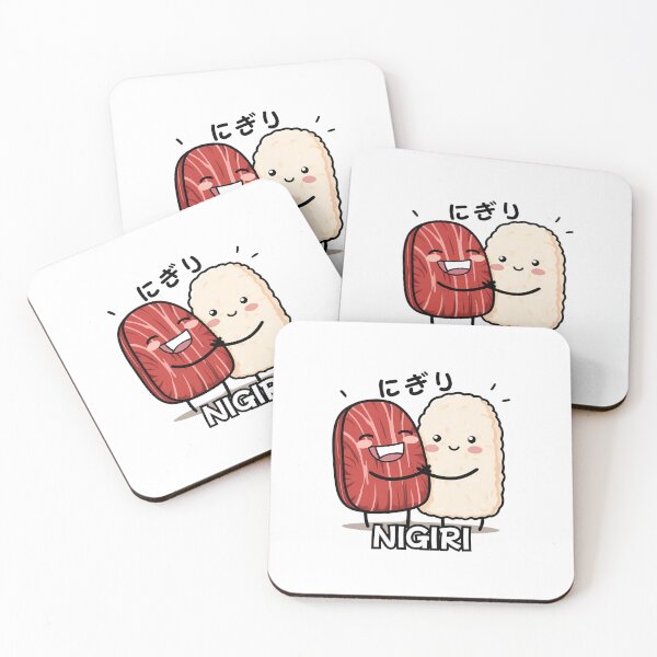 Item preview, Nigiri Sushi Kawaii Wagyu Nigiri Hug Illustration designed and sold by SaavedraDesign.