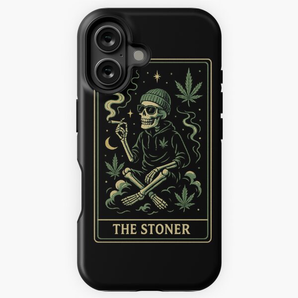 Item preview, The Stoner Vintage Skeleton Tarot Card Weed Design designed and sold by Studio-ton-Design54.
