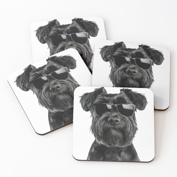 Item preview, Funny cool Black Russian Terrier Dog wearing sunglasses designed and sold by LazyOwlStore.