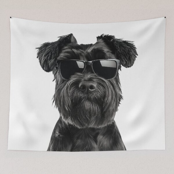 Item preview, Funny cool Black Russian Terrier Dog wearing sunglasses designed and sold by LazyOwlStore.