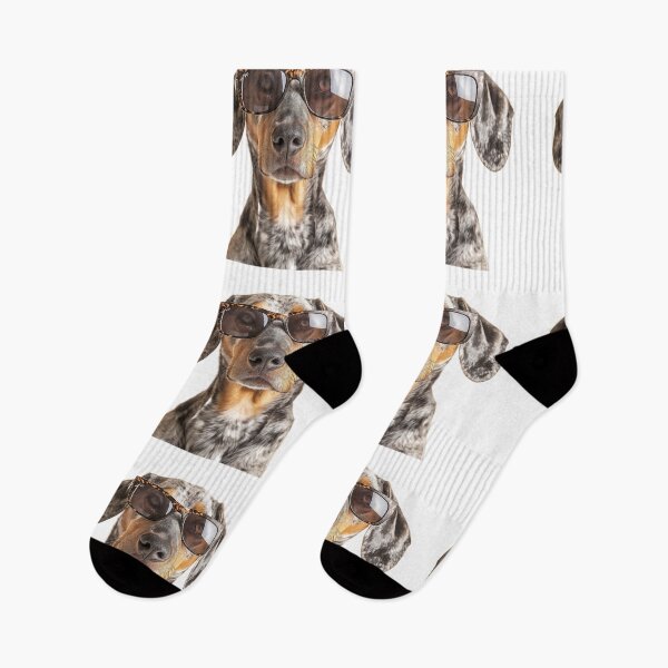 Item preview, Funny cool Bluetick Coonhound Dog wearing sunglasses designed and sold by LazyOwlStore.