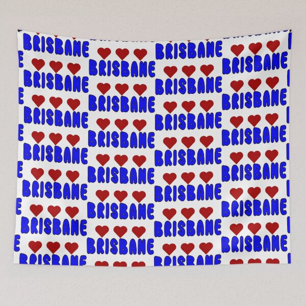Item preview, Brisbane, The City I Love, Red Love Hearts designed and sold by AASparksDesigns.
