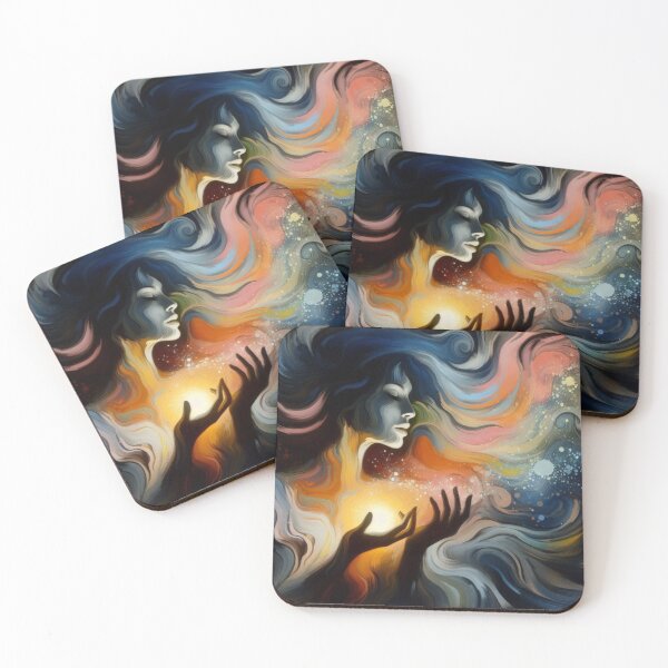 Item preview, art surreal woman magic mysteriously energy colorful love designed and sold by MaciejPetelski.