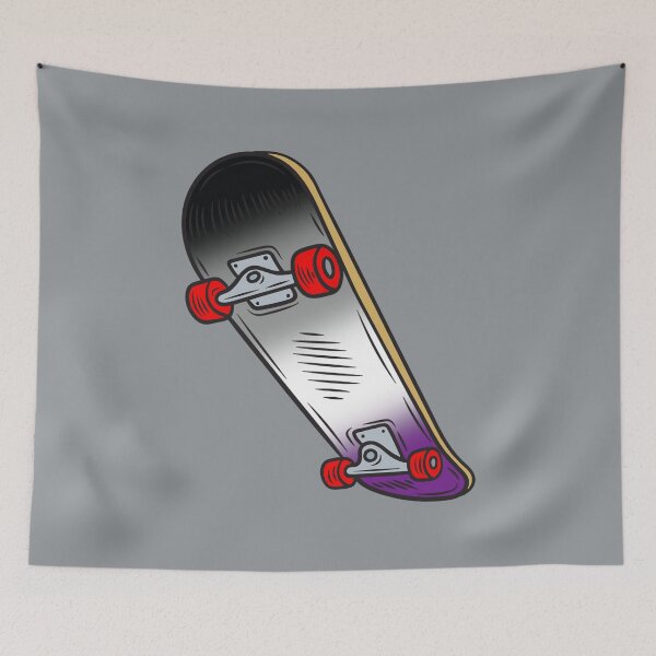 Item preview, Colorful Asexual Pride Skateboard – Asexual Skater Art designed and sold by Travelslightly.
