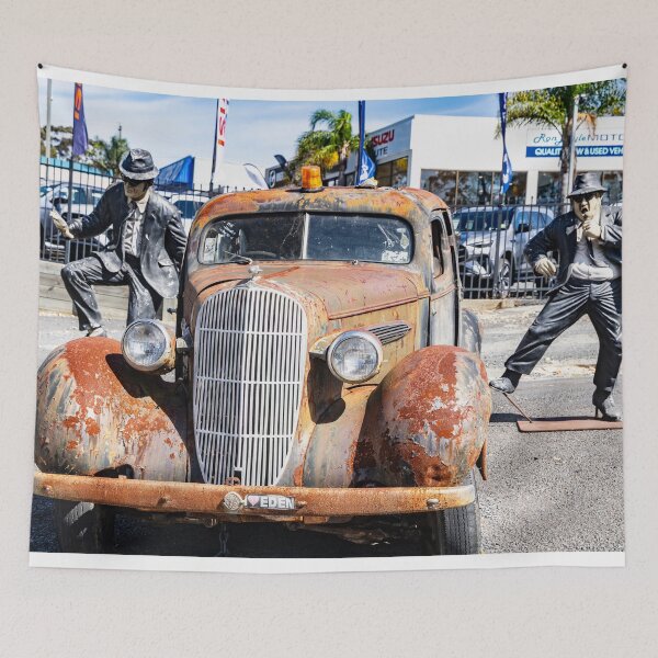 Item preview, Blues Brothers and Bluesmobile metal art designed and sold by Martin Berry Photography.