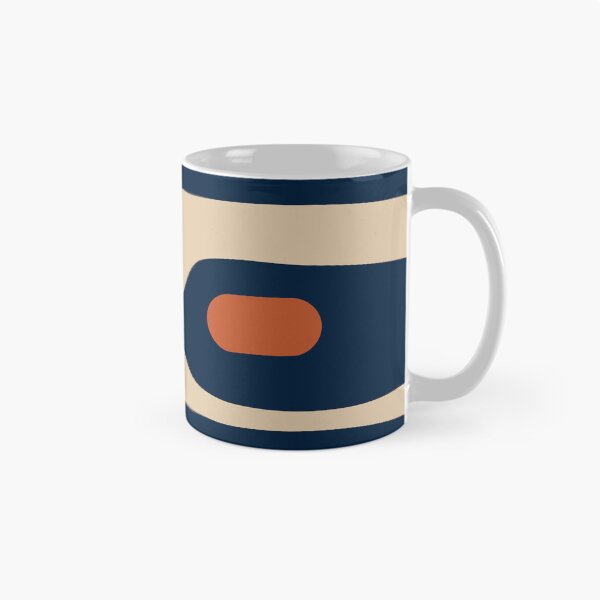 Item preview, Minimalist Mid Century Modern Retro Piquet Pattern in Mid Mod Navy Blue Spiced Orange Beige designed and sold by kierkegaard.