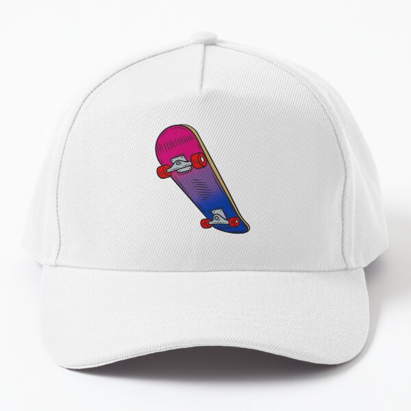 Aperçu de l'œuvre Skateboard coloré de la fierté bisexuelle – Bi Skater Art créée et vendue par Travelslightly.