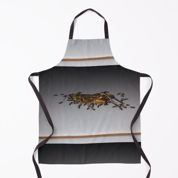 Item preview, Close up of dying grasshopper paraded by ants on the floor. designed and sold by Yusuf-Design.