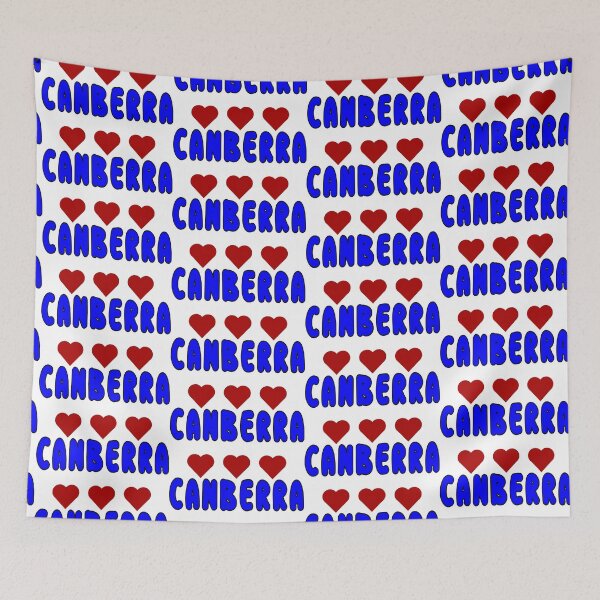 Item preview, Canberra, The City I Love, Red Love Hearts designed and sold by AASparksDesigns.