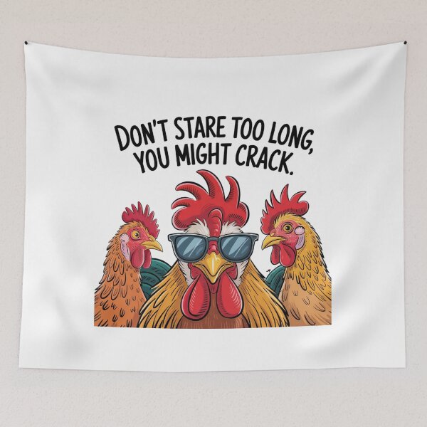Item preview, Rooster and Hens, Farm Life, Crack, funnyfits70, Humor, Funny, retro, vintages, funny quotes, animal humor, designed and sold by FunnyFits70.