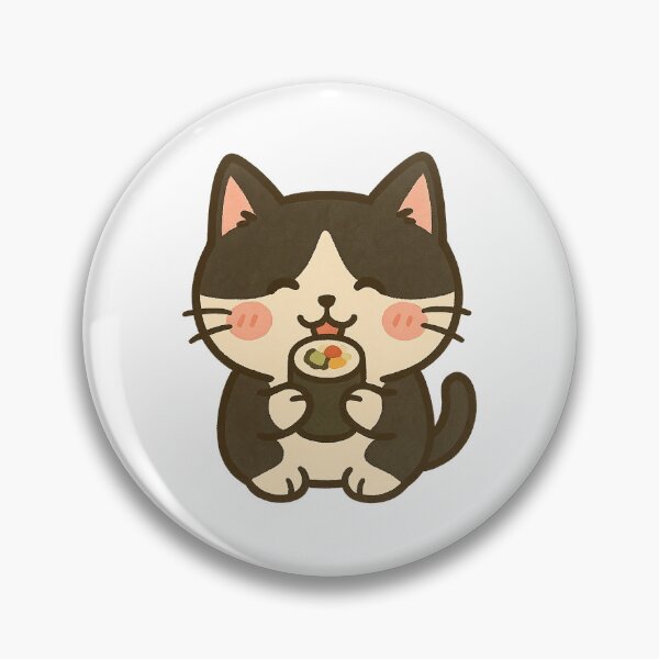 Item preview, Tuxedo Cat Enjoying a Gimbap designed and sold by yogisheaven.