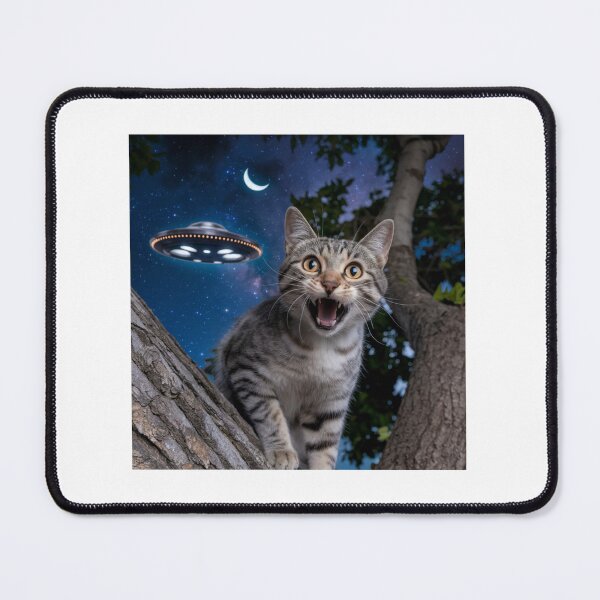 Item preview, Alien Invasion, spaceship, UFO, Cat, Feline, meme, funnyfits70, Humor, Funny, retro, vintages, funny quotes, animal humor, designed and sold by FunnyFits70.