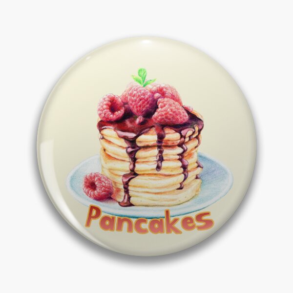 Item preview, Pancakes with raspberries and chocolate syrup designed and sold by minsillust.