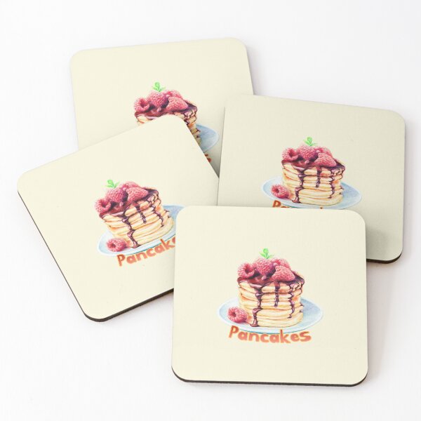 Item preview, Pancakes with raspberries and chocolate syrup designed and sold by minsillust.