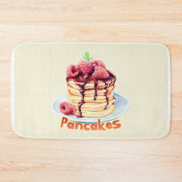 Item preview, Pancakes with raspberries and chocolate syrup designed and sold by minsillust.