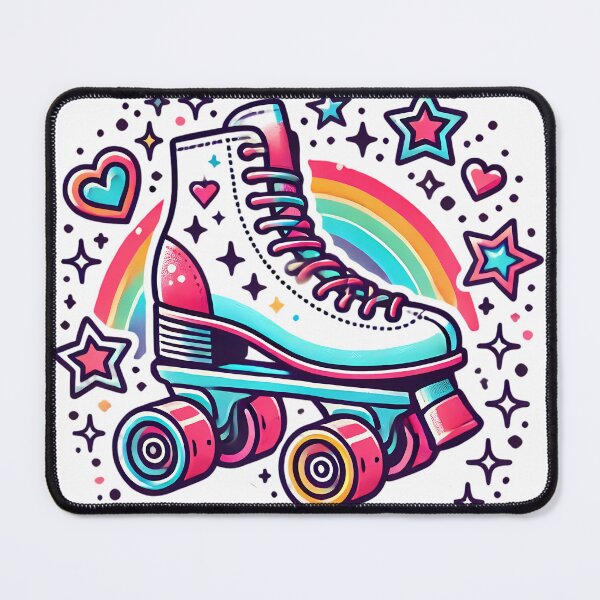 Item preview, Retro Roller Skate with Rainbow – Colorful Pop Art Vibes designed and sold by Linework Studio.