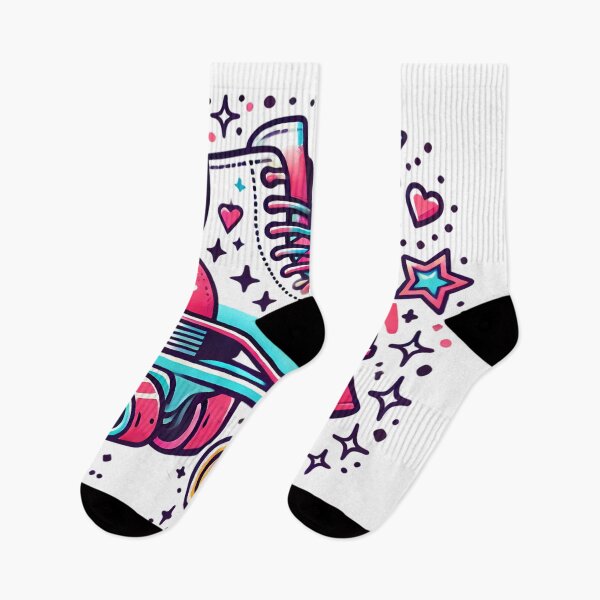 Item preview, Retro Roller Skate with Rainbow – Colorful Pop Art Vibes designed and sold by Linework Studio.