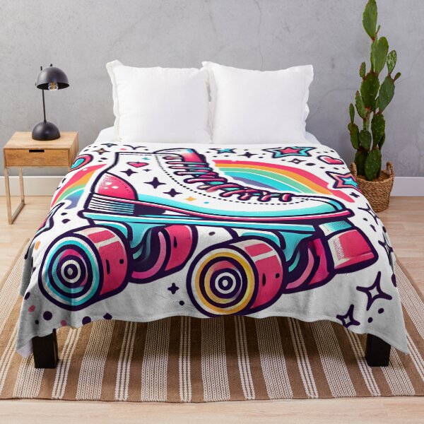 Item preview, Retro Roller Skate with Rainbow – Colorful Pop Art Vibes designed and sold by Linework Studio.