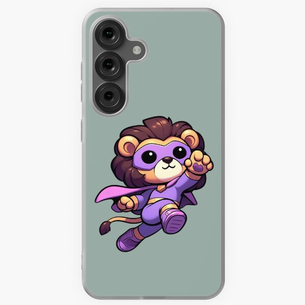 Item preview, Superhero Lion – Cute Purple Caped Lion Hero Design designed and sold by Kwanbaba21.
