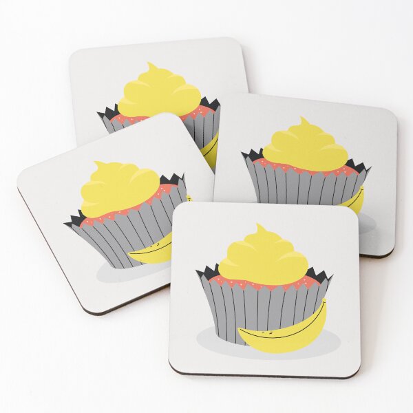 Item preview, Flat Design Illustration with Banana Cupcake designed and sold by AlginaPugachova.