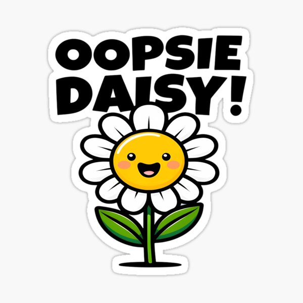 Vista previa del artículo con la obra «Diseño caprichoso de la flor de la margarita de Oopsie», diseñado y vendido por Sparcus.