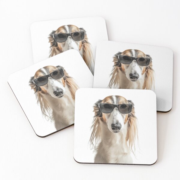 Item preview, Funny cool Borzoi Dog wearing sunglasses designed and sold by LazyOwlStore.