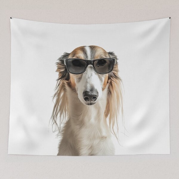 Item preview, Funny cool Borzoi Dog wearing sunglasses designed and sold by LazyOwlStore.