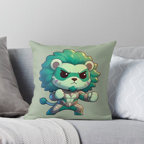 Item preview, Heroic Lion Warrior – Chibi Superhero Lion Design designed and sold by Kwanbaba21.