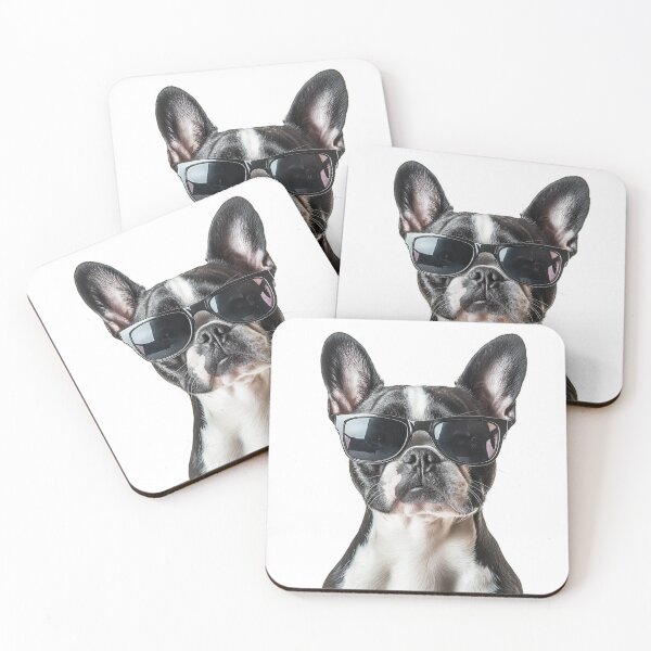 Item preview, Funny cool Boston Terrier Dog wearing sunglasses designed and sold by LazyOwlStore.