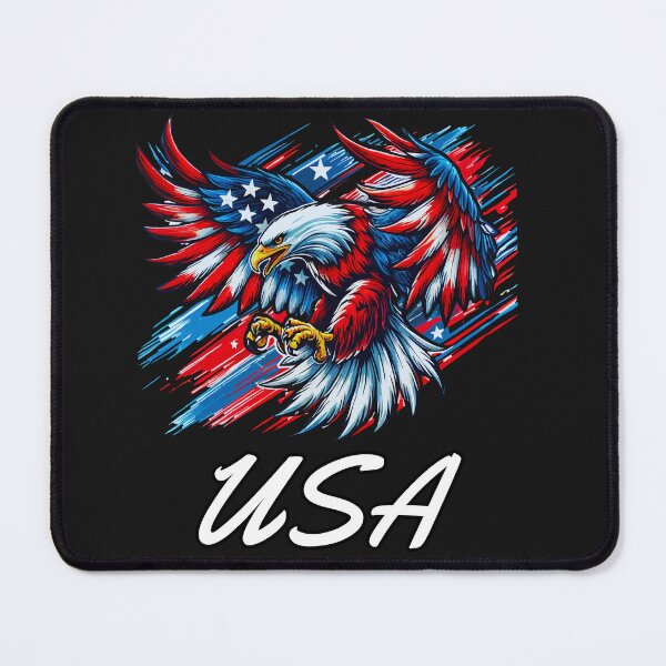 Item preview, Patriotic Bald Eagle colored with stars and stripes designed and sold by AmericaFreedom.