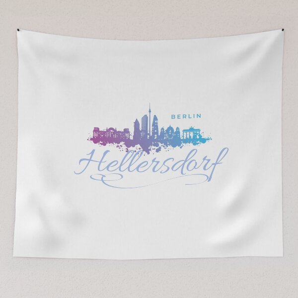 Item preview, Berlin skyline with Hellersdorf lettering designed and sold by Ecmoprints.