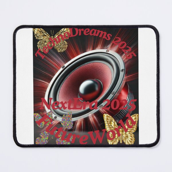Item preview, Techno Dreams 2025 – Futuristic EDM Speaker & Butterfly Design designed and sold by Azazel77.